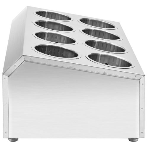 Porte-couverts 8 Grilles Rectangulaire Acier Inoxydable