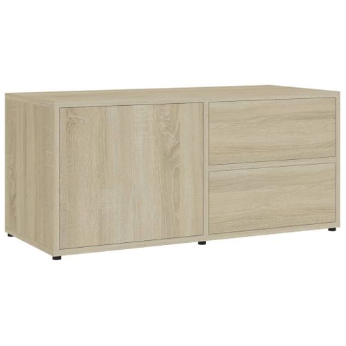 Meuble TV Chêne Sonoma 80x34x36 Cm Bois Contreplaqué