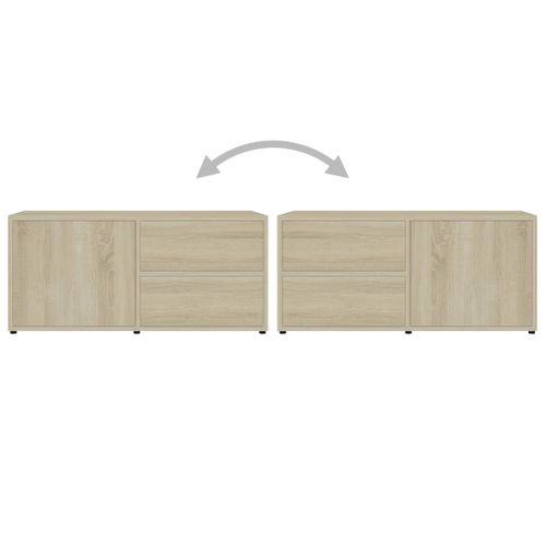 Meuble TV Chêne Sonoma 80x34x36 Cm Bois Contreplaqué