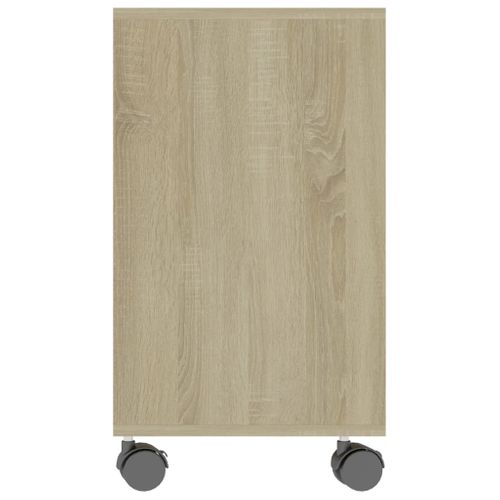 Table D'appoint Blanc Chêne Sonoma 70x35x55cm Bois Contreplaqué