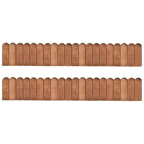 Rouleaux De Bordure 2 Pièces 120 Cm Bois De Pin Imprégné