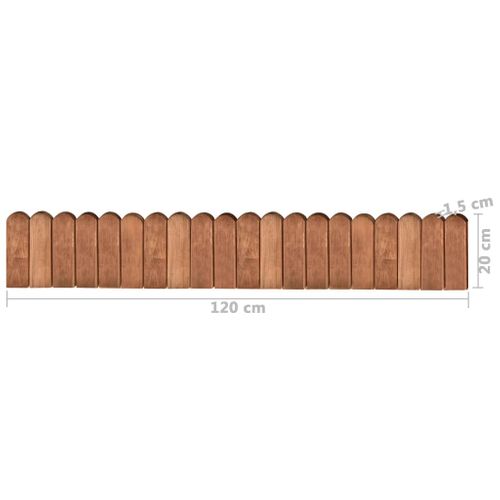 Rouleaux De Bordure 2 Pièces 120 Cm Bois De Pin Imprégné