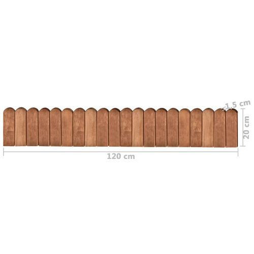 Rouleaux De Bordure 3 Pièces 120 Cm Bois De Pin Imprégné