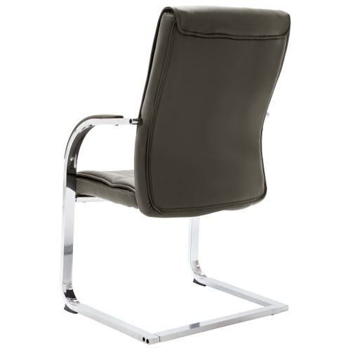 Chaise De Bureau Cantilever Gris Simili