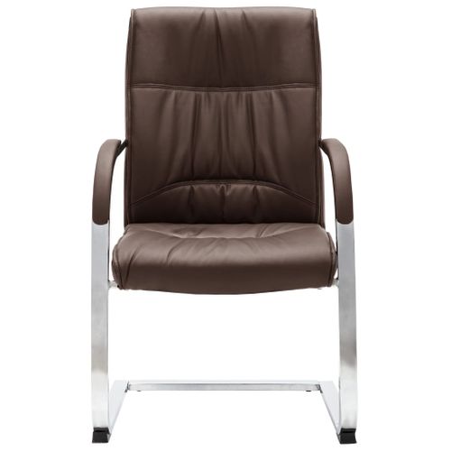 Chaise De Bureau Cantilever Marron Simili