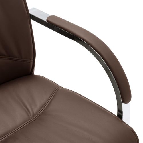 Chaise De Bureau Cantilever Marron Simili