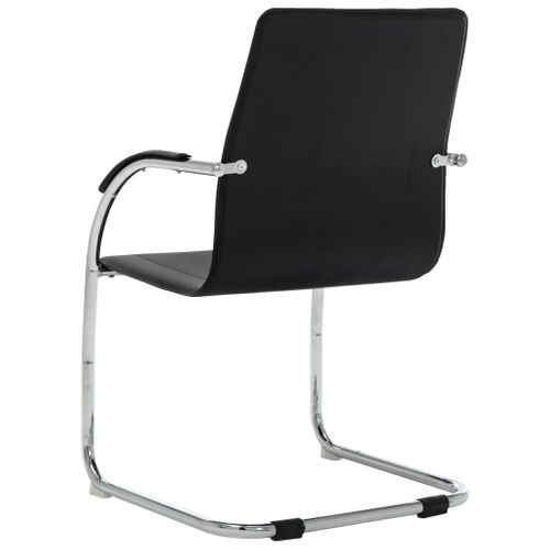 Chaise De Bureau Cantilever Noir Simili