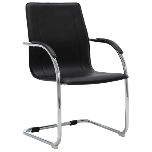 Chaise De Bureau Cantilever Noir Simili