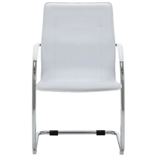 Chaise De Bureau Cantilever Blanc Simili