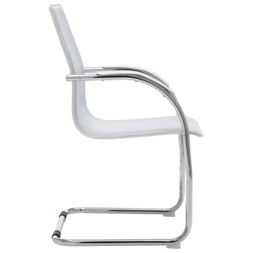 Chaise De Bureau Cantilever Blanc Simili