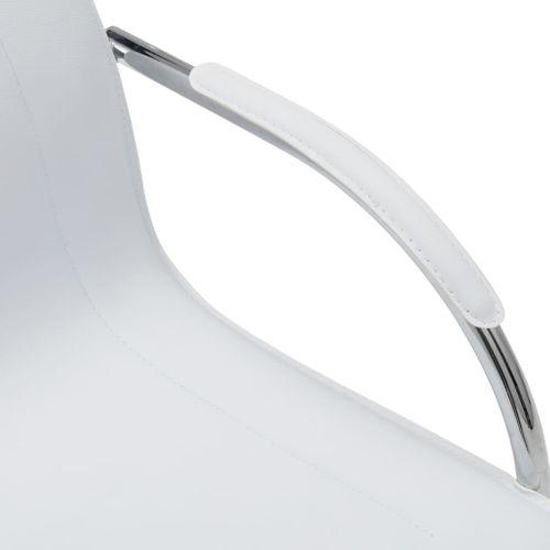 Chaise De Bureau Cantilever Blanc Simili