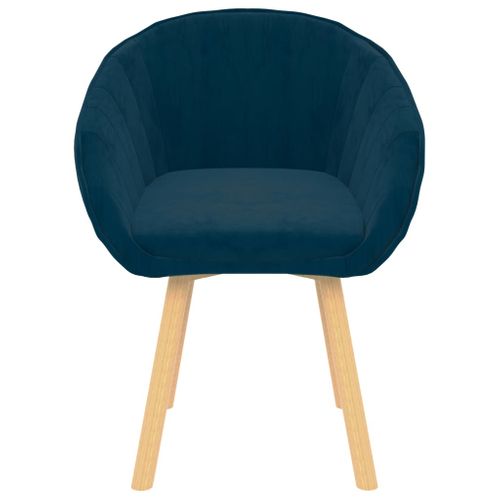 Chaise De Salle À Manger Bleu Velours