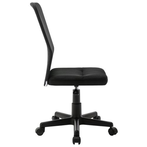 Chaise De Bureau Avec Dossier En Maille Respirant et Support Lombaire Ajustable Noire