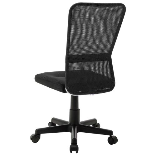 Chaise De Bureau Avec Dossier En Maille Respirant et Support Lombaire Ajustable Noire