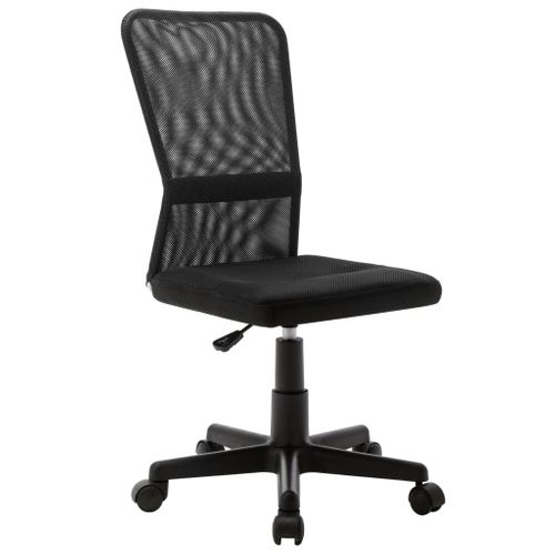 Chaise De Bureau Avec Dossier En Maille Respirant et Support Lombaire Ajustable Noire