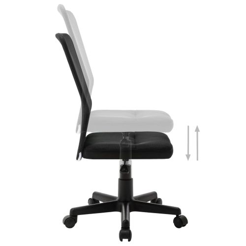 Chaise De Bureau Avec Dossier En Maille Respirant et Support Lombaire Ajustable Noire