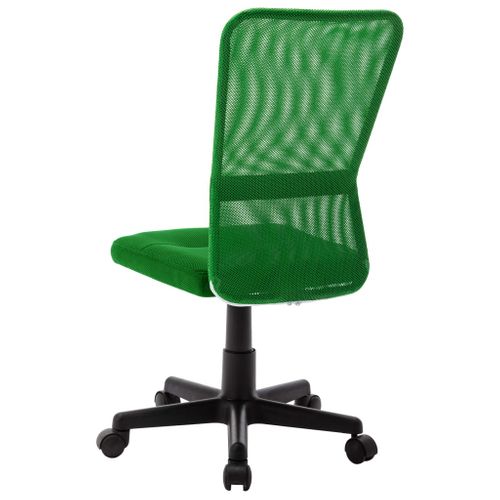 Chaise De Bureau Vert 44x52x100 Cm Tissu En Maille