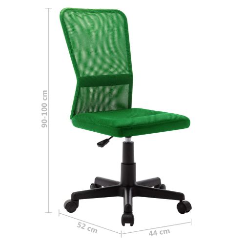 Chaise De Bureau Vert 44x52x100 Cm Tissu En Maille