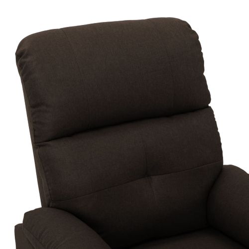 Fauteuil Inclinable Marron Foncé Tissu