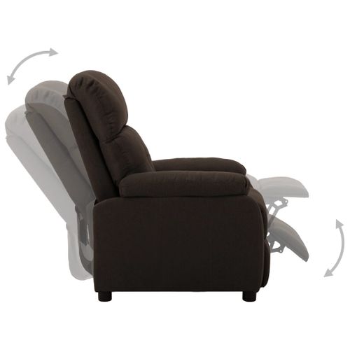Fauteuil Inclinable Marron Foncé Tissu