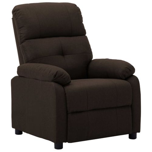 Fauteuil Inclinable Marron Foncé Tissu