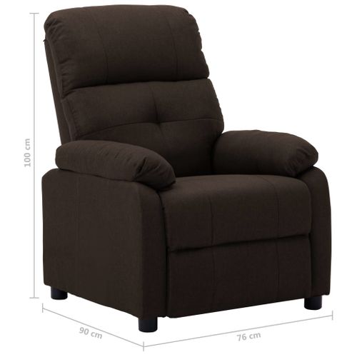 Fauteuil Inclinable Marron Foncé Tissu