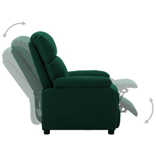 Fauteuil Inclinable Vert Foncé Tissu