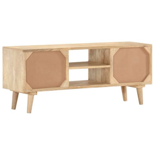 Meuble TV 110x30x45 Cm Bois De Manguier Solide