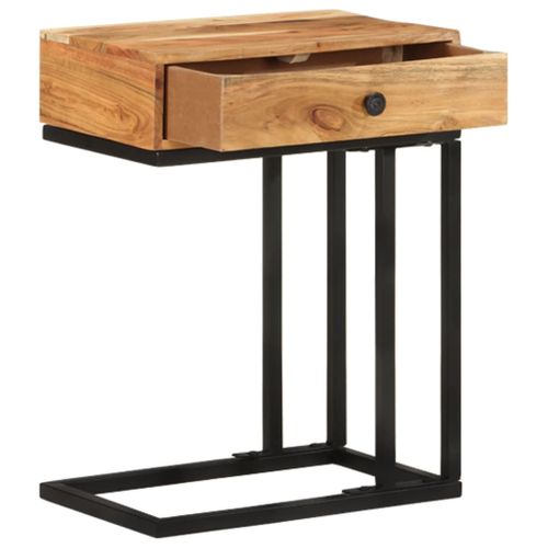 Table D'appoint En Forme D'u 45x30x61 Cm Bois D'acacia Massif