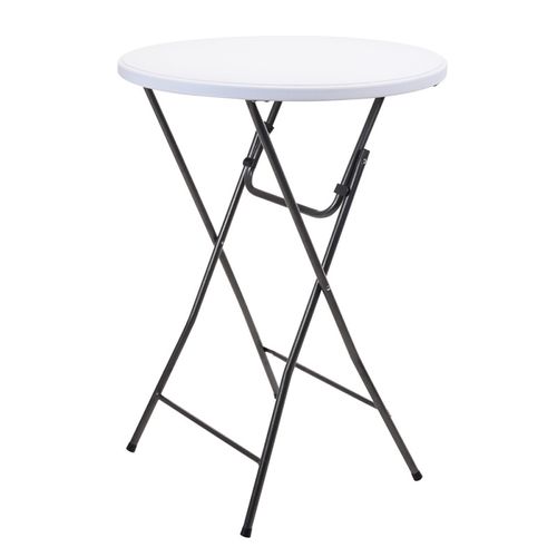 Table Haute Mange Debout D80 Pliable Pe Blanc