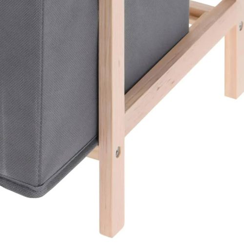 Armoire De Rangement Avec 3 Boîtes De Rangement Gris Foncé