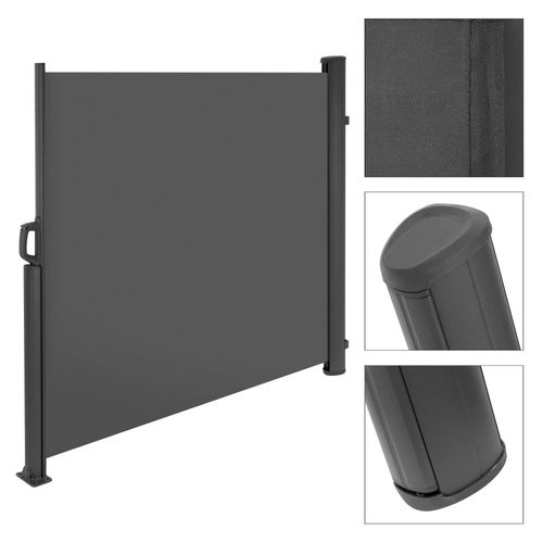 Store Latéral Alu De Balcon Brise-vue Protection Vie Privée 1,4x3 M Anthracite