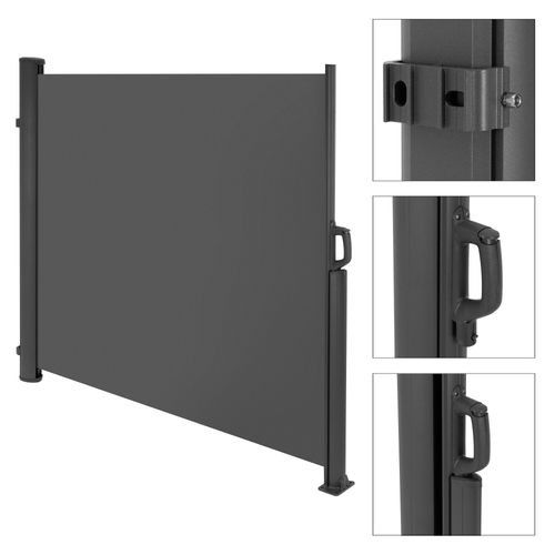 Store Latéral Alu De Balcon Brise-vue Protection Vie Privée 1,4x3 M Anthracite