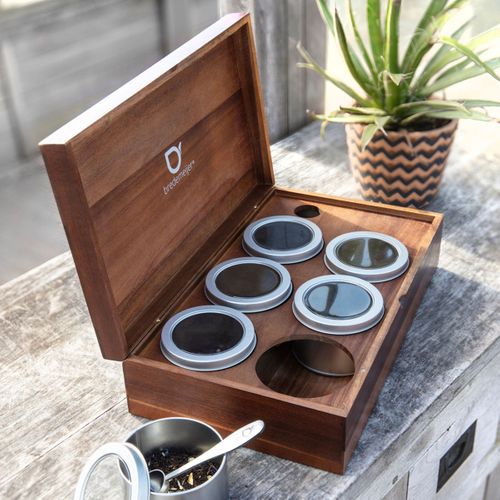 Universal - Coffret à Thé Avec 6 Boîtes à Thé Et Cuillère