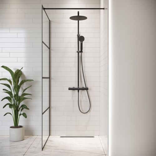 Paroi De Douche Essos - 60 X 200 Cm - Noir