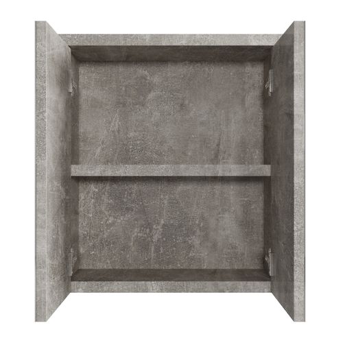 Meuble à Miroir Toledo 60 X 60 Cm Beton Gris Miroir Armoire Miroir Salle De Bains Verre Armoire