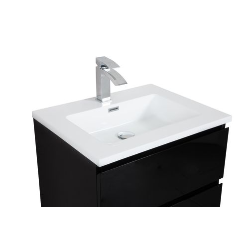 Meuble De Salle De Bain Angela 60 Cm Noir Mat – Armoire De Rangement Meuble Lavabo