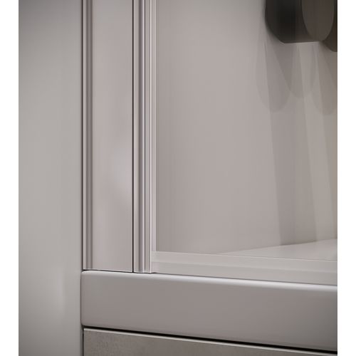 Paroi Baignoire Torino 60 X 140 Cm Chrome   Verre Transparent