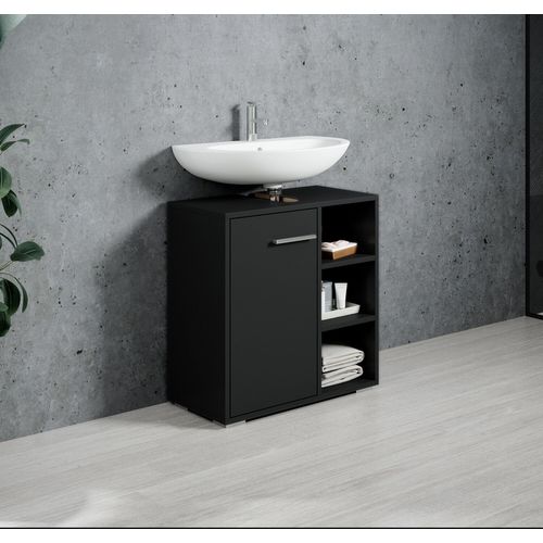 Meuble Sous-Vasque Neptunus - 60 X 28 X 60 Cm - Noir