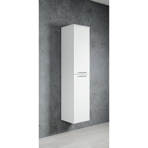 Armoire De Salle De Bain Venus 30 X 30 X 160cm   Blanc   Armoire Murale Haute à 2 Portes