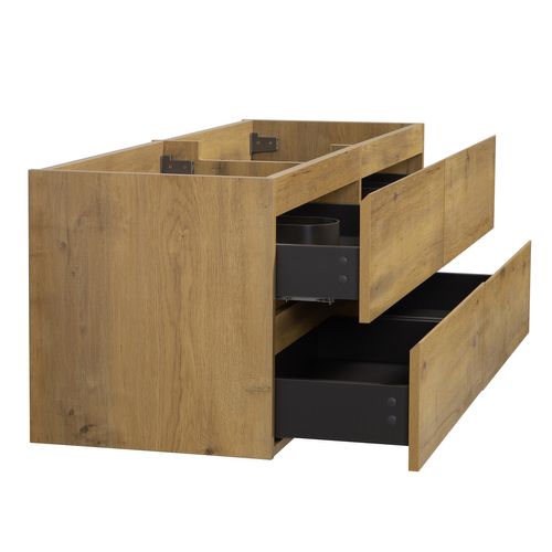 Meuble De Salle De Bain Angela 140cm   Chene – Armoire De Rangement