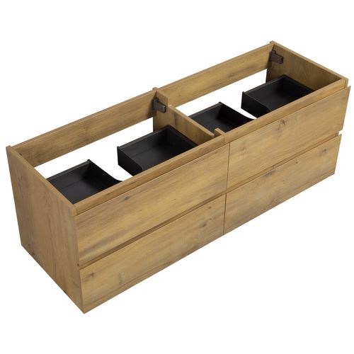 Meuble De Salle De Bain Angela 140cm   Chene – Armoire De Rangement