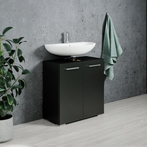 Meuble Sous-Vasque Jupiter - 60 X 30 X 60 Cm - Noir