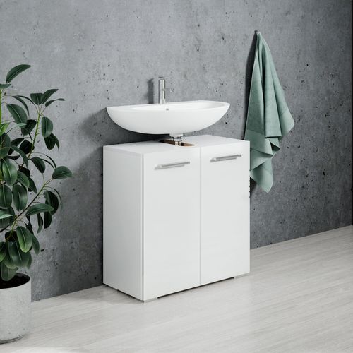 Meuble Sous-Vasque Jupiter - 60 X 30 X 60 Cm - Blanc
