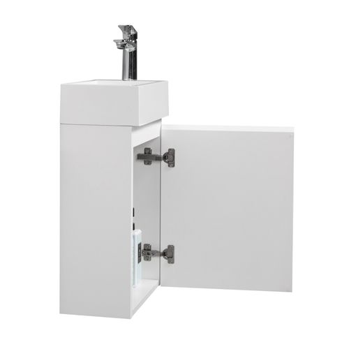 Meuble Lave-mains Angela 40 X 22 Cm Blanc Mat