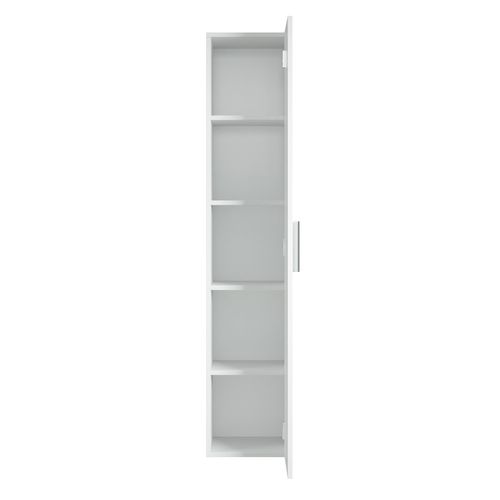 Armoire De Salle De Bain Pluto 30 X 30 X 150 Cm Blanc Meuble De Rangement Haut Placard Armoire