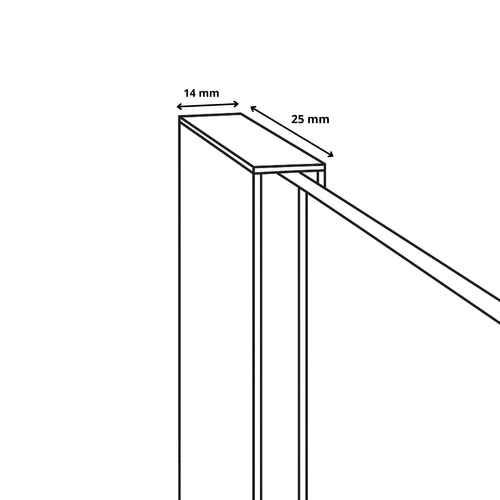 Paroi De Douche Georgia - 70 X 200 Cm - Noir