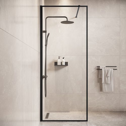 Paroi De Douche Georgia - 80 X 200 Cm - Noir