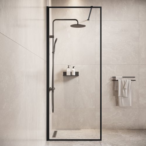 Paroi De Douche Georgia - 90 X 200 Cm - Noir