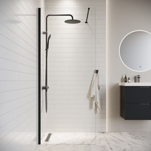 Paroi De Douche Florida - 50 X 200 Cm - Noir